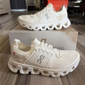 Women's On Cloudswift 4 Running Sneaker Shoes - White Cream 3WF10113218